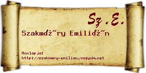 Szakmáry Emilián névjegykártya